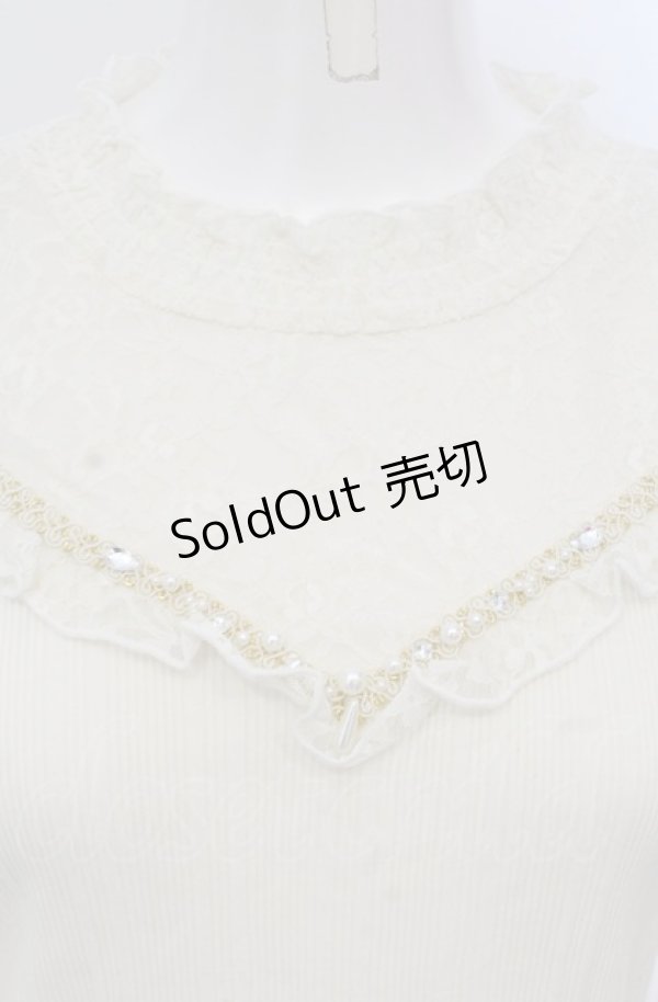 画像2: axes femme / 袖モチーフプルオーバー M アイボリー O-25-04-20-033-AX-TO-IG-OS (2)