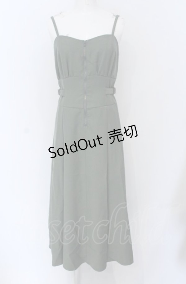 画像1: axes femme POETIQUE / プリーツスリットデザインワンピース  グリーン O-25-04-20-036-AX-OP-IG-OS (1)