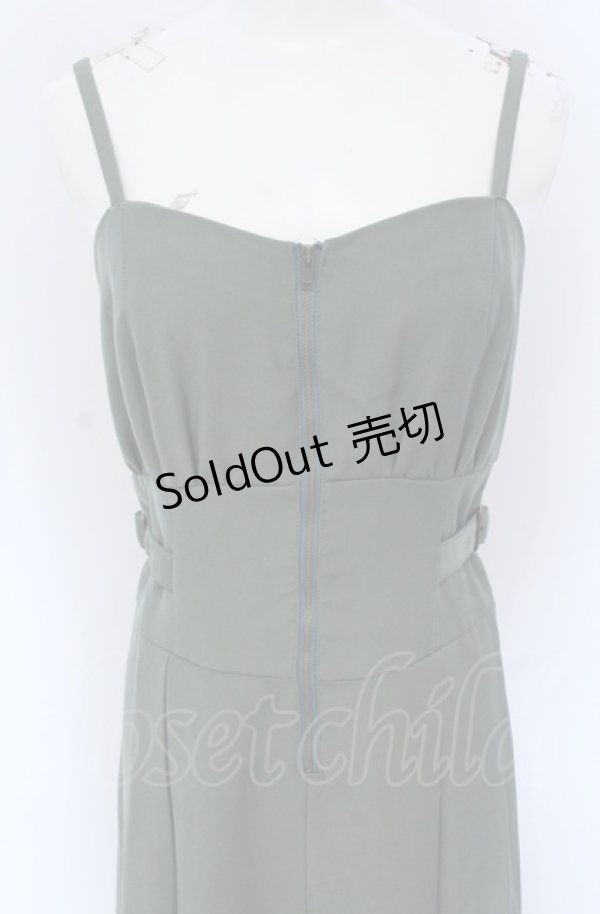 画像2: axes femme POETIQUE / プリーツスリットデザインワンピース  グリーン O-25-04-20-036-AX-OP-IG-OS (2)