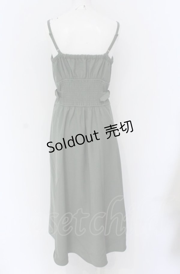 画像3: axes femme POETIQUE / プリーツスリットデザインワンピース  グリーン O-25-04-20-036-AX-OP-IG-OS (3)