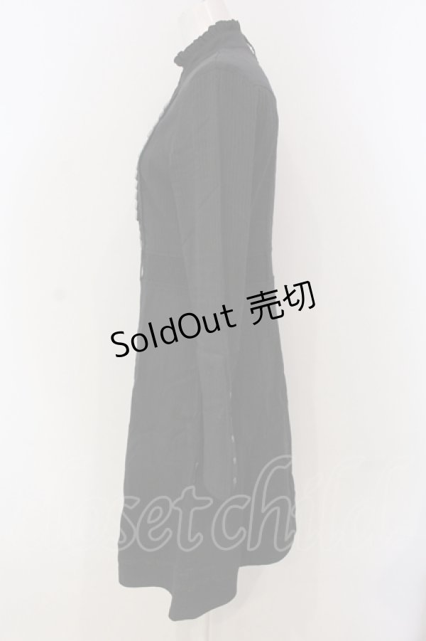 画像3: Ozz oneste / プリーツヨークシャツワンピース  ブラック O-25-04-21-031-OO-OP-IG-ZI (3)