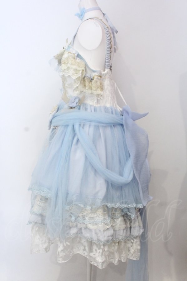 画像4: NINEODES（海外ロリィタ） / Spring In The Garden ジャンパースカートセット  サックス O-25-04-21-004-LO-OP-IG-ZS (4)