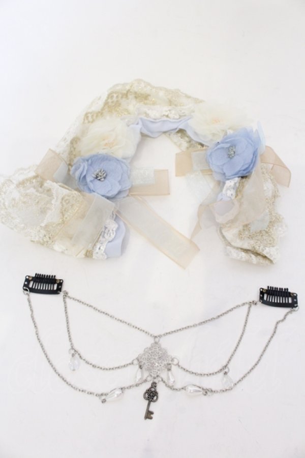 画像7: NINEODES（海外ロリィタ） / Spring In The Garden ジャンパースカートセット  サックス O-25-04-21-004-LO-OP-IG-ZS (7)