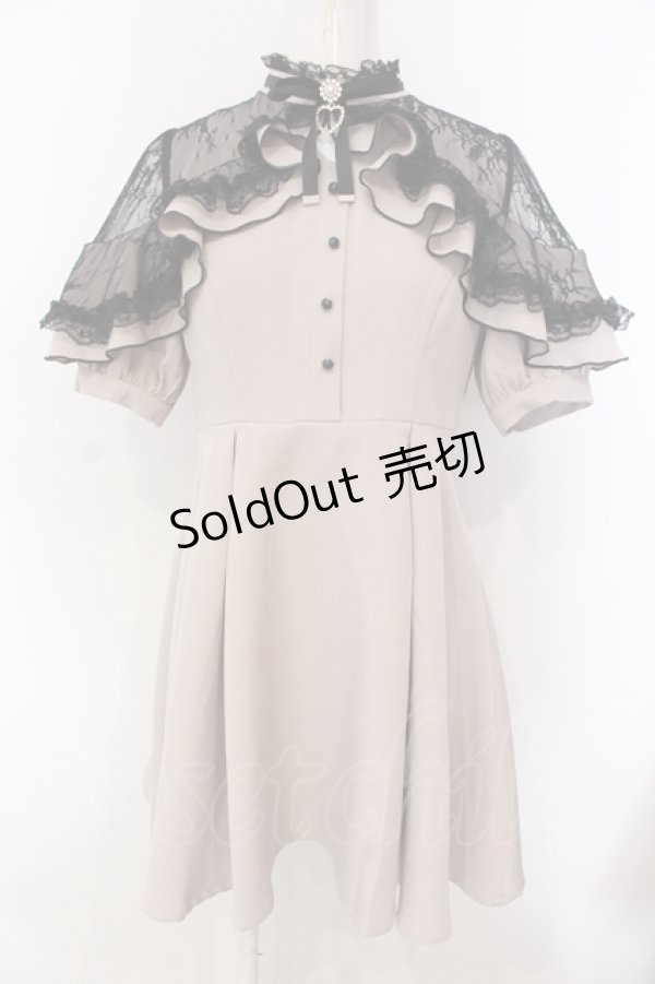 画像1: Rojita / ショルダーオーバーレースラッフルワンピース  ピンク O-25-04-21-064-LO-OP-IG-OS (1)