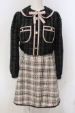 画像1: Swankiss / TS docking tweed O/P ワンピース  クロ×ピンク O-25-04-21-066-CA-OP-IG-OS (1)