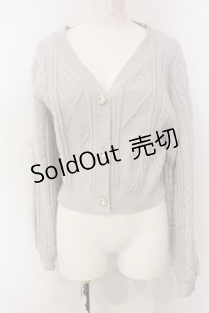 画像: evelyn / ハートビジューカーディガン  ブルーグレー O-25-04-21-067-LO-TO-IG-ZT078