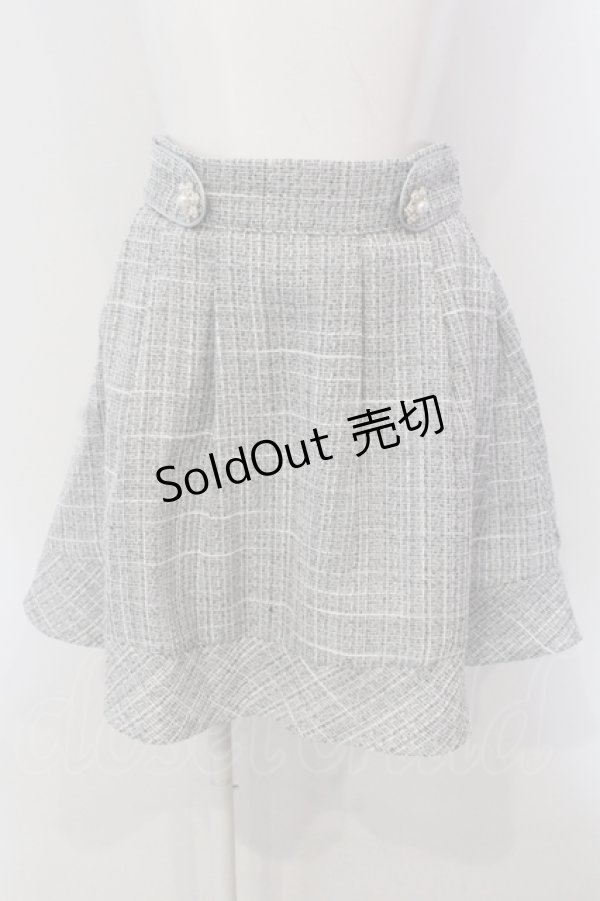 画像1: evelyn / ツイードビジュータックスカート  グレー O-25-04-21-070-LO-SK-IG-ZT164 (1)