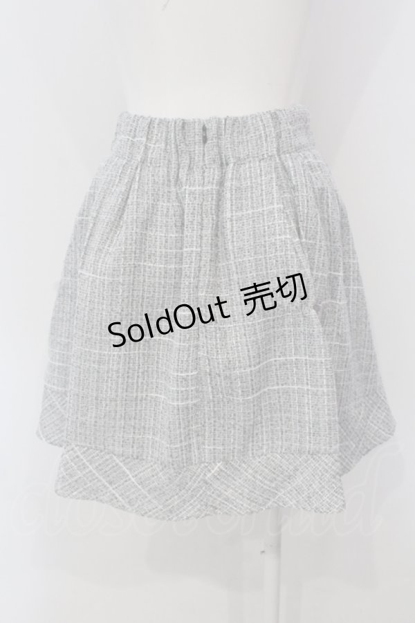 画像3: evelyn / ツイードビジュータックスカート  グレー O-25-04-21-070-LO-SK-IG-ZT164 (3)