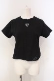 画像1: evelyn / ラインストーンTシャツ  クロ O-25-04-21-073-LO-TS-IG-OS (1)