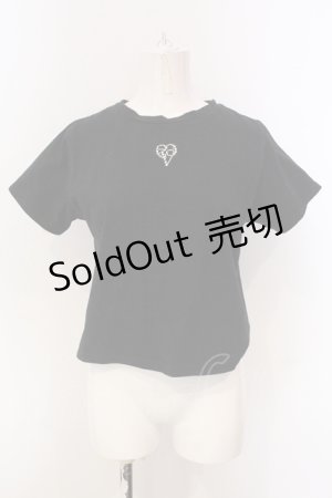 画像: evelyn / ラインストーンTシャツ  クロ O-25-04-21-073-LO-TS-IG-OS