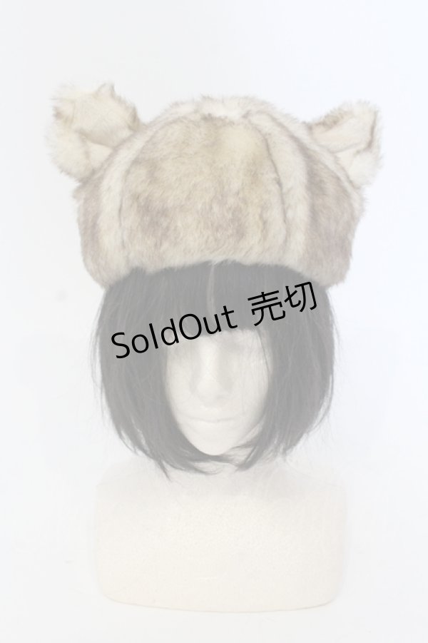 画像1: Candy Stripper / リトルキャットファーキャップ  ベージュ O-25-05-29-1006-PU-AC-IG-ZT-K007 (1)