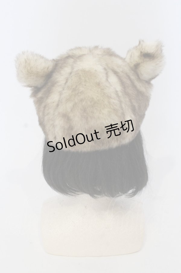 画像3: Candy Stripper / リトルキャットファーキャップ  ベージュ O-25-05-29-1006-PU-AC-IG-ZT-K007 (3)