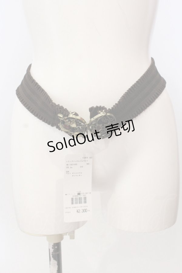 画像1: axes femme / トランプバックルゴムベルト  ゴールド O-25-04-21-089-AX-ZA-IG-OS (1)