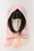 画像2: Candy Stripper / FANCY RIBBON HOOD BEANIE ビーニー  ピンク O-25-04-21-095-PU-AC-IG-OS (2)