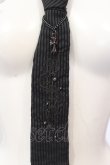 画像2: Ozz Croce / 刺繍ネクタイ  ブラック×グレー O-25-04-21-099-OO-ZA-IG-OS (2)