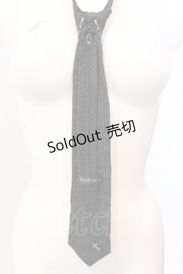 画像3: Ozz Croce / 刺繍ネクタイ  ブラック×グレー O-25-04-21-099-OO-ZA-IG-OS (3)