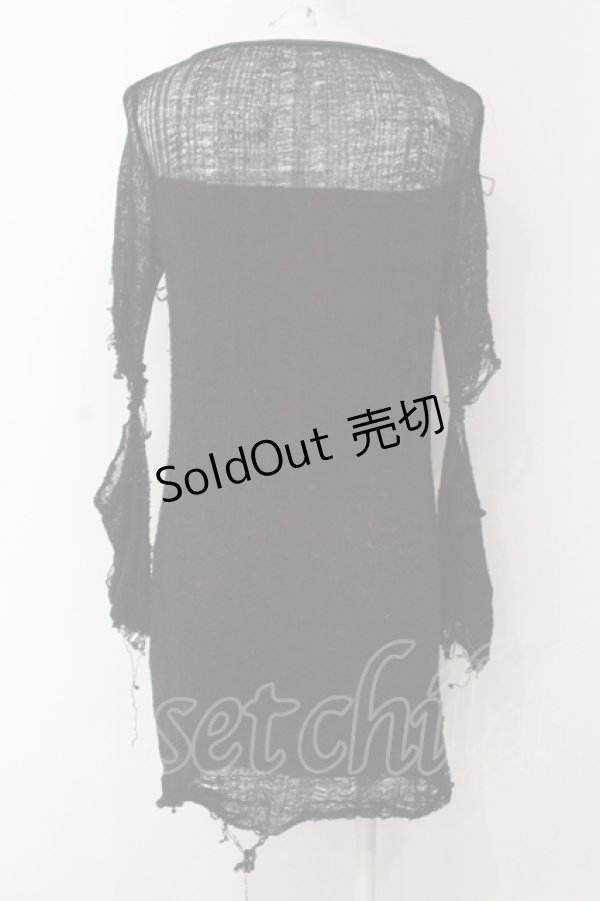 画像3: Qutie Frash / レイヤードネットカットソー【旧タグ】  レッド×ブラック O-25-04-21-011-QU-TO-IG-OS (3)