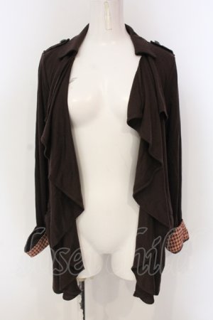画像: axes femme / ラッフルトッパーカーディガン M ブラック O-25-04-21-025-AX-TO-IG-OS