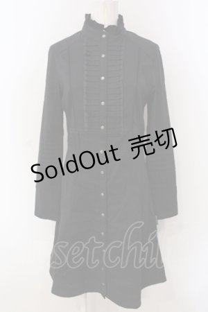 画像: Ozz oneste / プリーツヨークシャツワンピース  ブラック O-25-04-21-031-OO-OP-IG-ZI