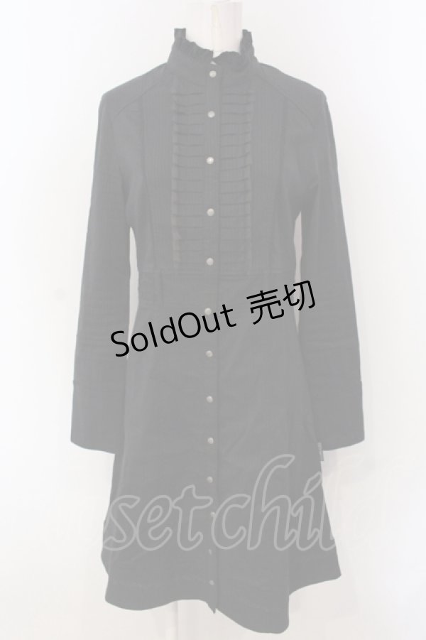 画像1: Ozz oneste / プリーツヨークシャツワンピース  ブラック O-25-04-21-031-OO-OP-IG-ZI (1)