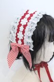 画像2: BABY,THE STARS SHINE BRIGHT / Emiliaギンガムヘッドドレス（2023年）  えんじ O-25-04-22-037-BA-AC-OW-OS (2)