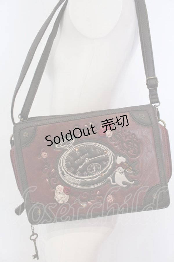 画像1: axes femme / トランク風メルヘンバッグ  ワイン O-25-04-22-009-AX-BG-IG-OS (1)