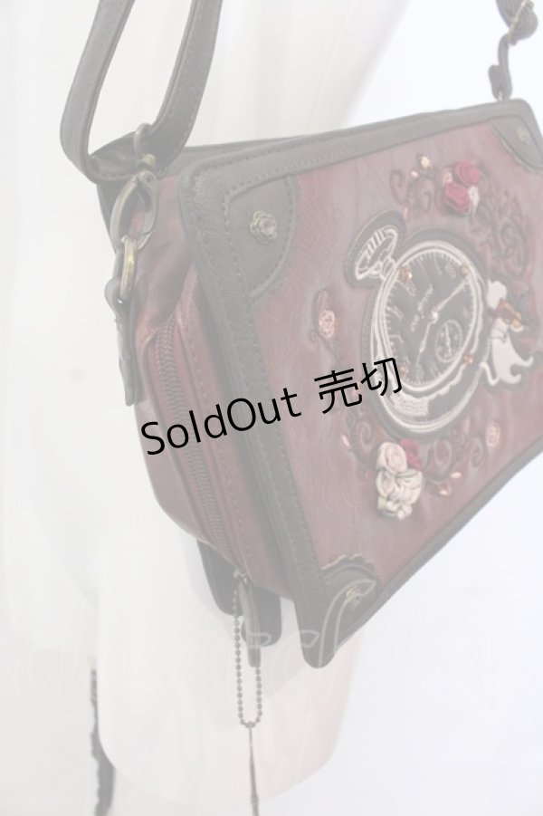画像3: axes femme / トランク風メルヘンバッグ  ワイン O-25-04-22-009-AX-BG-IG-OS (3)