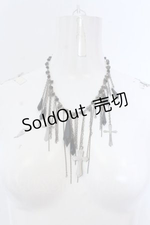 画像: BPN / ブラッククリスタルネックレス  ブラック O-25-04-22-002-GO-AC-OW-OS