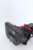 画像7: YOSUKE / スタッズハイカットスニーカー 24cm ブラック×レッド O-25-04-22-016-PU-SH-IG-OS (7)