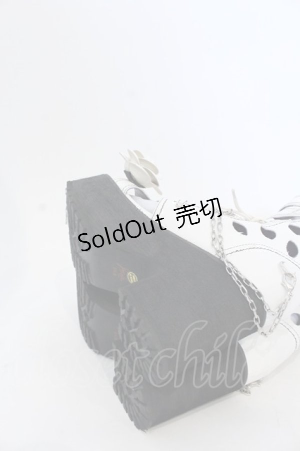 画像7: YOSUKE / 編み上げブーツサンダル  ホワイト O-25-04-22-020-PU-SH-IG-ZT346 (7)