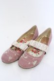 画像1: axes femme / バンド付き刺繍シューズ L ピンク O-25-04-22-021-AX-SH-IG-OS (1)