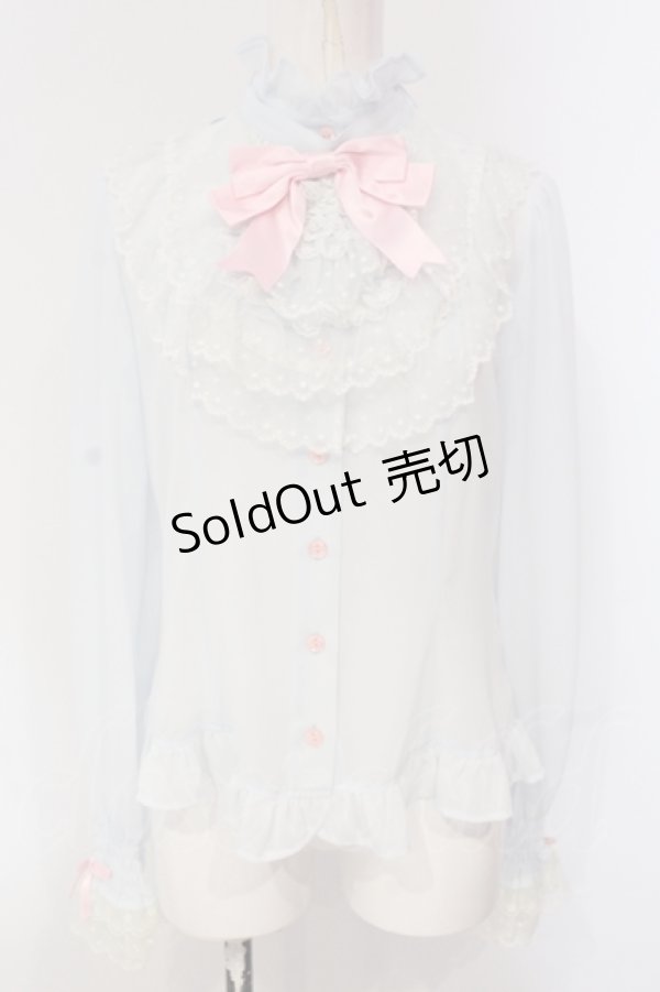 画像1: Angelic Pretty / Sweetieジャボブラウス  サックス O-25-04-24-028-AP-BL-IG-OS (1)