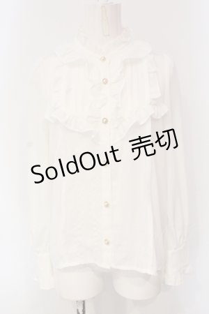 画像: axes femme kawaii / スタンド襟フリルブラウス  シロ O-25-04-24-033-AX-BL-IG-OS