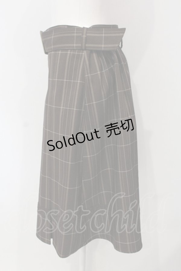 画像2: axes femme / ボックスプリーツミドルスカート  ブラウン O-25-04-24-034-AX-SK-IG-OS (2)