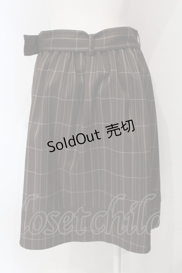 画像3: axes femme / ボックスプリーツミドルスカート  ブラウン O-25-04-24-034-AX-SK-IG-OS (3)