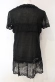 画像4: INGEBORG / レーススリーブブラウスチュニック 9 クロ O-25-04-24-070-LO-BL-IG-OS (4)