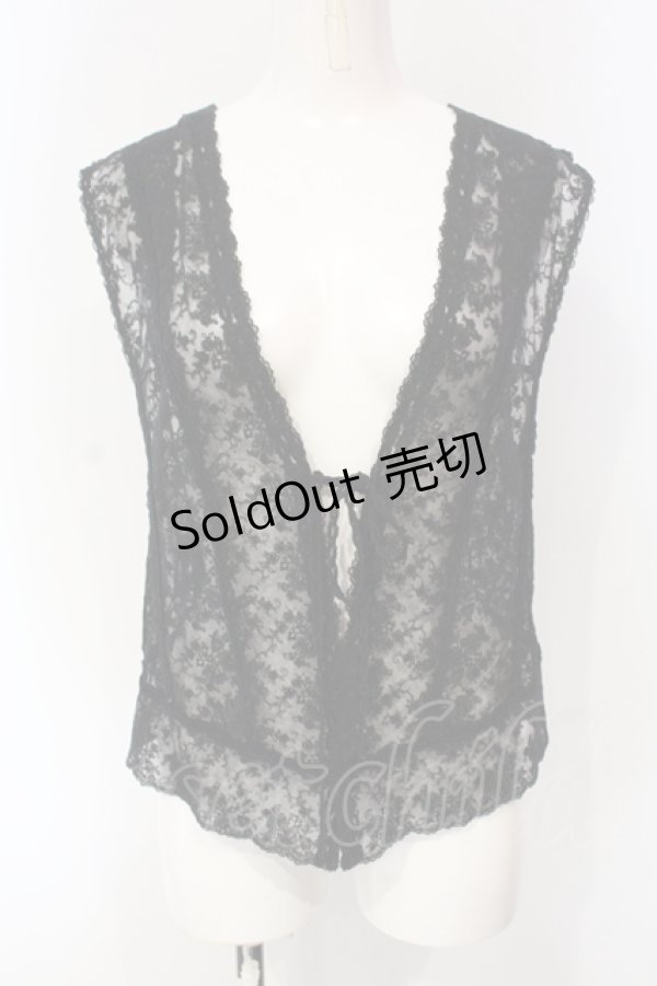 ＼半額SALE／ INGEBORG / O-25-04-24-079-LO-TO-IG-OS クロ0 レースベスト トップス