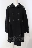 画像1: INGEBORG / レース配色ダブルボタンロングジャケット 9 クロ O-25-04-24-086-LO-CO-IG-OS (1)