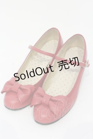 画像: Leur Getter / リボン付本革シューズ 22.5cm アカ O-25-04-24-093-LU-SH-IG-OS