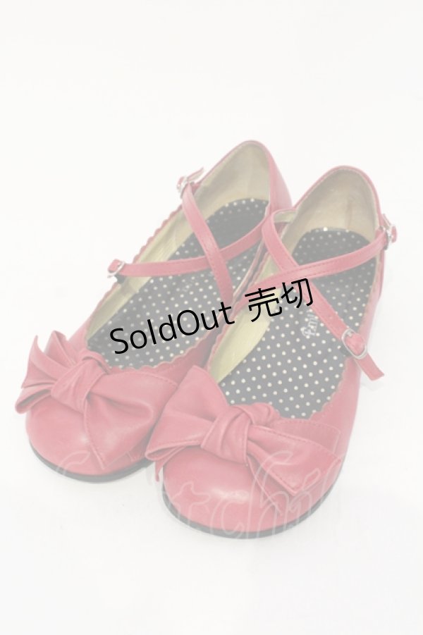 画像1: Emily Temple cute / リボンシューズ 22.5cm アカ O-25-04-24-094-ET-SH-IG-OS (1)
