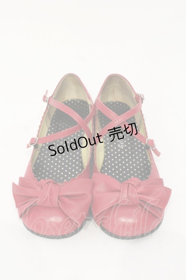 画像2: Emily Temple cute / リボンシューズ 22.5cm アカ O-25-04-24-094-ET-SH-IG-OS (2)