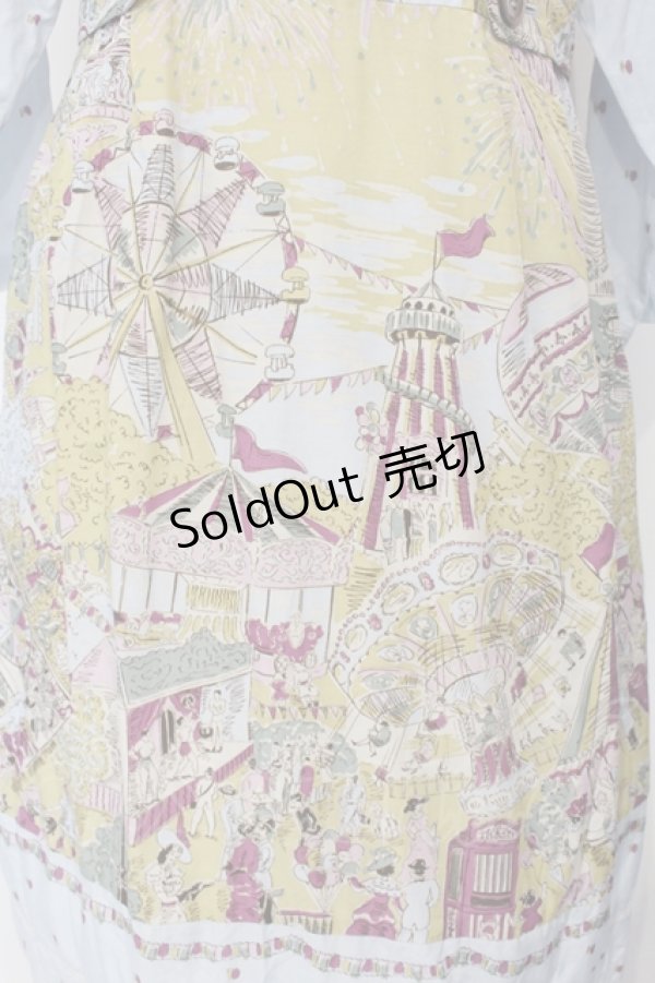 画像2: Jane Marple Dans Le Salon / La fete foraineワーキングドレス M サックス O-25-04-24-011-JM-OP-IG-OS (2)
