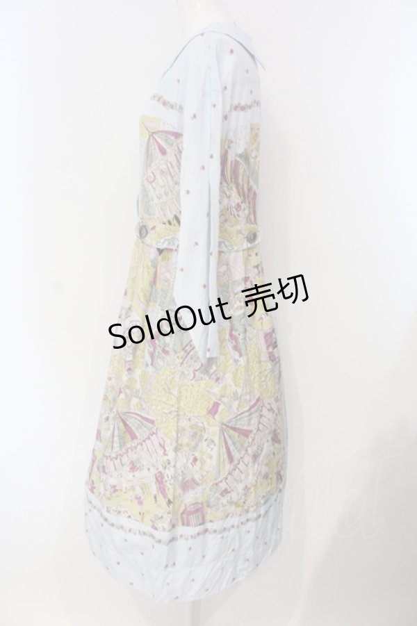 画像3: Jane Marple Dans Le Salon / La fete foraineワーキングドレス M サックス O-25-04-24-011-JM-OP-IG-OS (3)