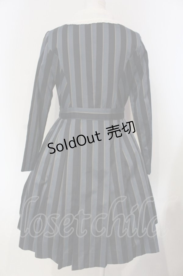 画像4: Jane Marple / Regimental stripe lycee onepice M ネイビー O-25-04-24-012-JM-OP-IG-OS (4)
