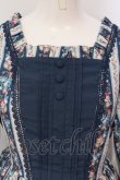 画像2: axes femme kawaii / ストライプローズ柄ワンピース M ブルー O-25-04-24-017-AX-OP-IG-OS (2)