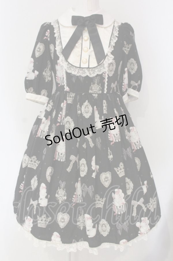 画像1: Angelic Pretty / Mademoiselle de Parisワンピース  クロ O-25-04-24-023-AP-OP-IG-OS (1)