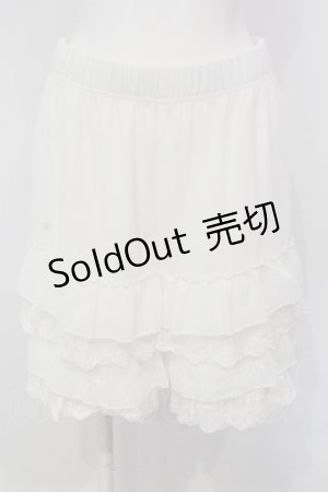 画像: axes femme / レースフリルペチパンツ M シロ O-25-04-26-003-AX-PA-IG-OS