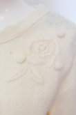 画像2: m petit by misako / バラ刺繍ニットカーディガン M アイボリー O-25-04-26-028-LO-TO-IG-OS (2)