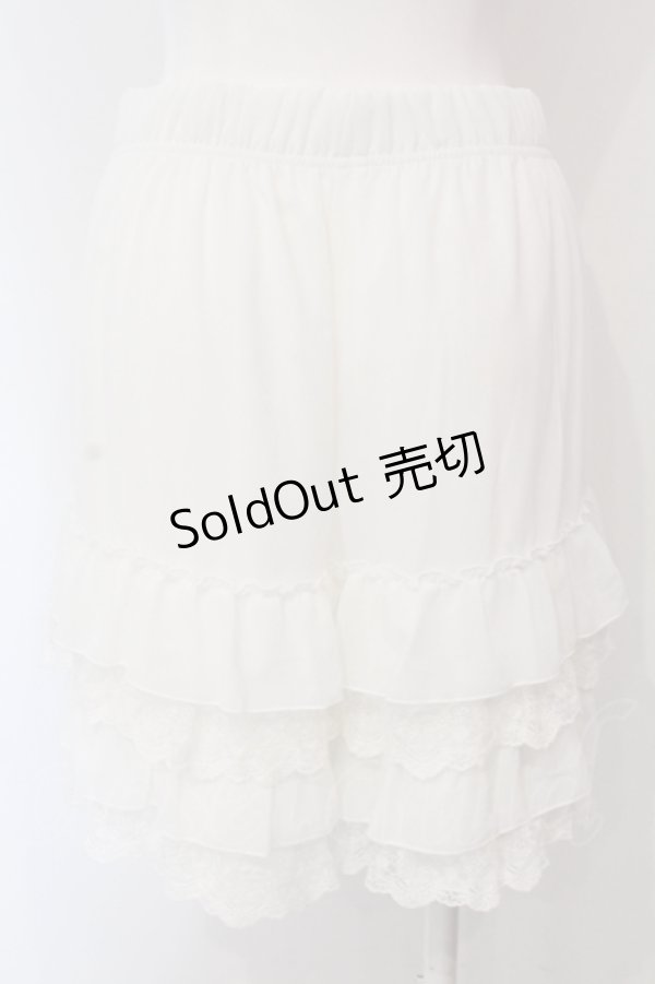 画像3: axes femme / レースフリルペチパンツ M シロ O-25-04-26-003-AX-PA-IG-OS (3)