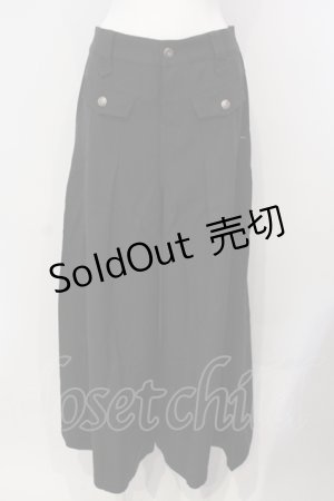 画像: ALGONQUINS / ワイドパンツ  ブラック O-25-04-26-004-AL-PA-IG-OS